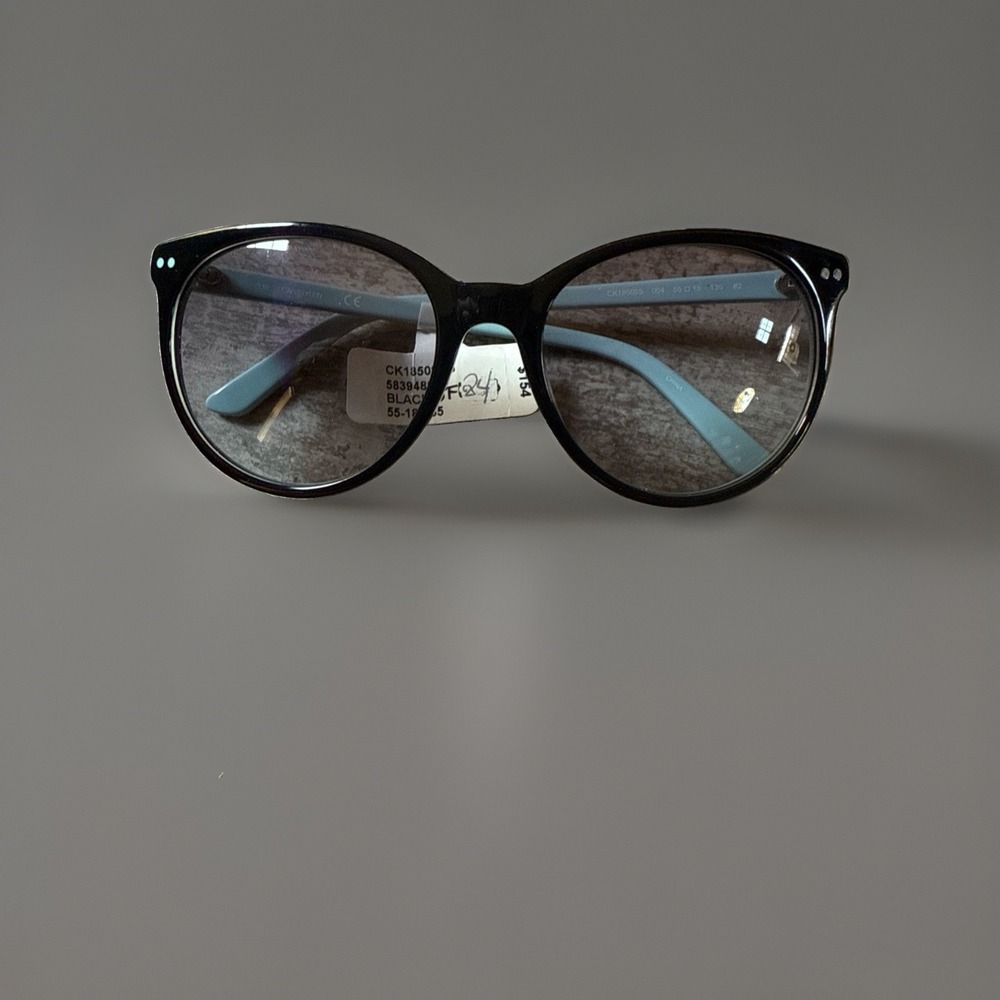 Calvin Klein Sunglasses CK18509S 004 Black Light Blue 55-18 135 (NEW NO CASE)